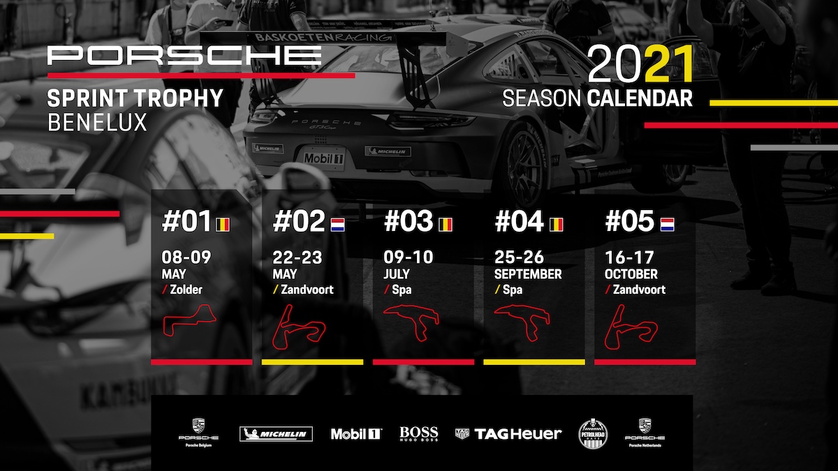 Porsche, Porsche Sprint Trophy Benelux, 2021, kalender