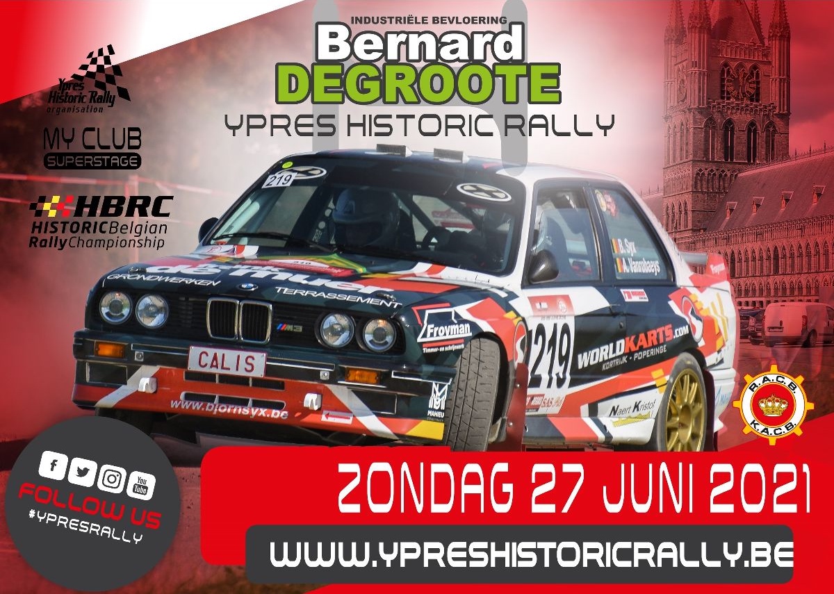 Affiche Bernard Degrootte Ypres Historic Rally
