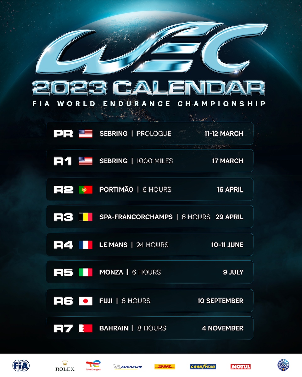 WEC 2023 telt zeven races • RallyandRaces.com