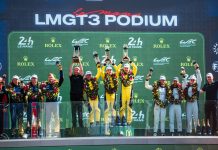 Tom Van Rompuy op het podium in LMGT3