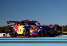 Max Verstappen aan de start van de GT World in Portimão